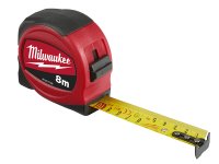 Milwaukee Slimline Tape Measure 8m (Width 25mm) (Metric Only)