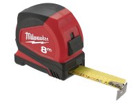 Milwaukee Pro Compact Tape Measure 8m (Width 25mm) (Metric Only)