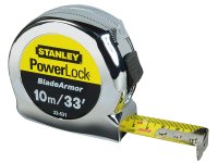Stanley Tools PowerLock® BladeArmor® Pocket Tape 10m/33ft (Width 25mm)