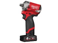 Milwaukee M12 FIWF12-622X FUEL Impact Wrench Kit 12V 1 x 2.0Ah & 1 x 6.0Ah Li-ion