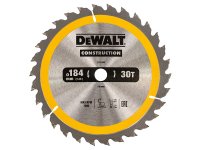 DeWalt Portable Construction Circular Saw Blade 184 x 16mm x 30T