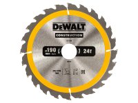 DeWalt Portable Construction Circular Saw Blade 190 x 30mm x 24T