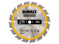 DeWalt Cordless Construction Trim Saw Blade 136 x 10mm x 16T