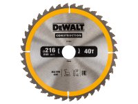 DeWalt Stationary Construction Circular Saw Blade 216 x 30mm x 40T ATB/Neg