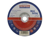 Faithfull Depressed Centre Metal Cutting Disc 180 x 3.2 x 22.23mm