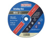 Faithfull Depressed Centre Metal Grinding Disc 230 x 6.4 x 22.23mm