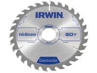 Irwin Construction Circular Saw Blade 165 x 30mm x 30T ATB