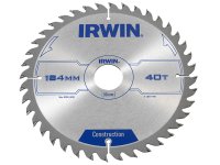 Irwin Construction Circular Saw Blade 184 x 30mm x 40T ATB