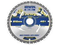 Irwin Weldtec Circular Saw Blade 210 x 30mm x 40T ATB