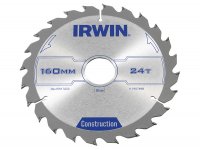 Irwin Construction Circular Saw Blade 160 x 30mm x 24T ATB