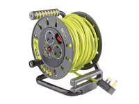 Masterplug PRO-XT Open Cable Reel 240V 13A 2-Socket & 2 USB (2.1A Shared) 25m