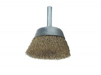 Lessmann DIY Cup Brush with Shank 50mm, 0.25 Brass Wire