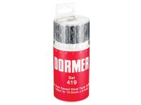 Dormer A191 No.419 Metric HSS Drill Set of 19 1.0-10.0 x 0.5mm