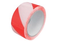 Faithfull Laminated Self-Adhesive Hazard Tape Red/White 50mm x 33m