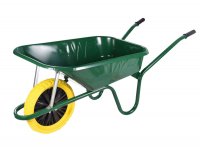 Walsall 90L Green Builder's Wheelbarrow - Puncture Proof