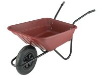 Walsall Boxed 90L Burgundy Polypropylene Wheelbarrow