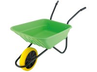 Walsall Boxed 90L Lime Polypropylene Wheelbarrow - Puncture Proof