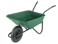 Walsall 90L Green Polypropylene Wheelbarrow