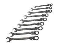 Faithfull Ratchet Combination Spanner Flex Head Set 9 Piece