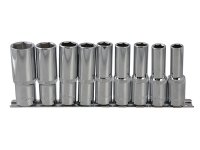 BlueSpot Tools Deep Socket Set of 9 Metric 1/2in Square Drive