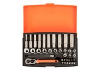 Bahco SL25L Socket Set of 37 Metric 1/4in Deep Drive