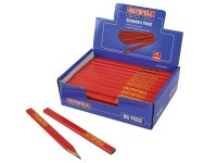 Faithfull Carpenter's Pencils - Red / Medium