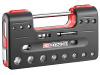 Facom 3/8in Square Drive 6-Point Detection Box Socket Set 18 Piece