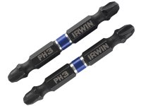 Irwin Impact Double-Ended Screwdriver Bits Phillips PH3 60mm (Pack 2)