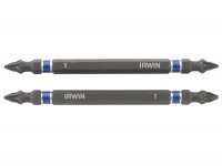 Irwin Impact Double-Ended Screwdriver Bits Pozi PZ1 100mm (Pack 2)