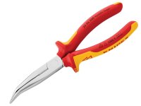 Knipex VDE Long Bent Snipe Nose Side Cutting Pliers 200mm
