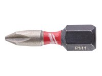 Milwaukee SHOCKWAVE Impact Duty Bits PH1 x 25mm (Pack 2)