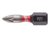 Milwaukee SHOCKWAVE Impact Duty Bits PZ1 x 25mm (Pack 25)