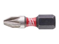 Milwaukee SHOCKWAVE Impact Duty Bits PZ2 x 25mm (Pack 2)