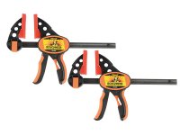 Roughneck One-Handed Bar Clamp & Spreader 152mm (6in) Twin Pack