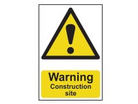 Scan PVC Sign 200 x 300mm - Warning Construction Site