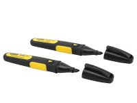 Stanley Tools Chisel Tip Marker Black (Pack 2)