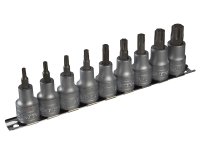 Teng M1213TX Socket Clip Rail Set of 9 Internal TORX 1/2in Drive