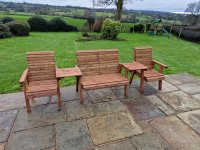 Churnet Valley - Valley Range 4 Seater Companion Set with Square Trays
