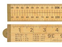 R.S.T. Wooden 4 Fold Rule 1m / 39in