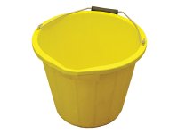 Faithfull Heavy-Duty Bucket 14 litre (3 Gallon) - Yellow