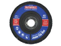 Faithfull Abrasive Jumbo Flap Disc 100mm Coarse