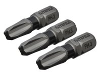 Faithfull Phillips Impact Screwdriver Bits PH3 x 25mm (Pack 3)