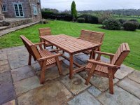Churnet Valley - Valley Range 6 Seater Dining Set with Chairs & Benches