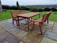 Churnet Valley - Valley Range 6 Seater Dining Set with Benches