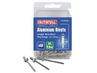 Faithfull Aluminium Rivets 4.8 x 8mm Short (Pack of 50)