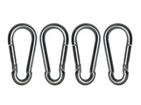 Faithfull Fire Brigade Snap Hook 6mm Zinc Plated (Pack of 4)