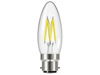 Energizer LED BC (B22) Candle Filament Non-Dimmable Bulb Warm White 470lm 4W