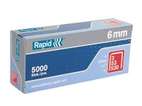 Rapid 53/6B 6mm Galvanised Staples (Box of 5000)