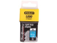 Stanley Tools TRA2 Light-Duty Staple 6mm TRA204T (Pack of 1000)