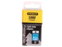 Stanley Tools TRA2 Light-Duty Staple 8mm TRA205T (Pack of 1000)